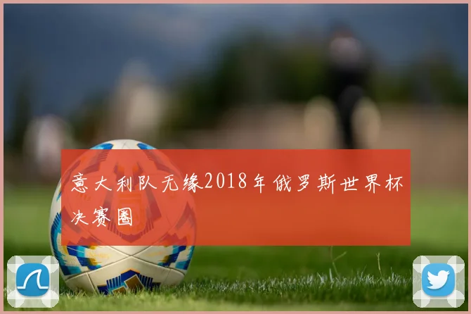 意大利队无缘2018年俄罗斯世界杯决赛圈